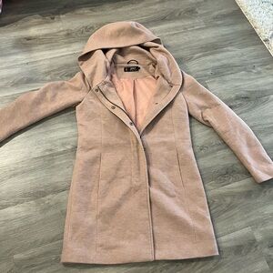 Women's Pink Hooded Coat